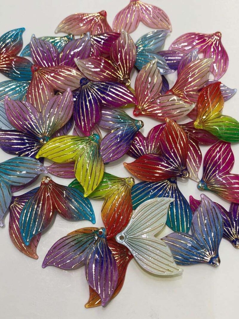 Iridescent Fish Tail Pendant