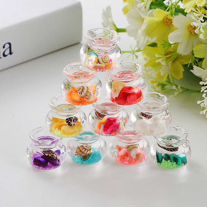 B07 Mini Fish Tank Dollhouse Ornament