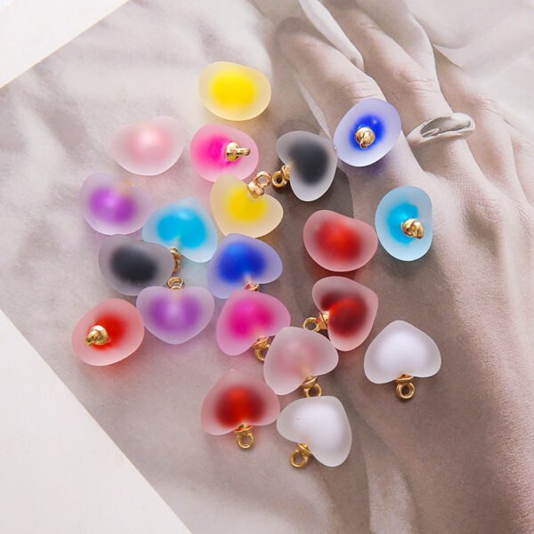 Iridescent Matte Heart Pendant