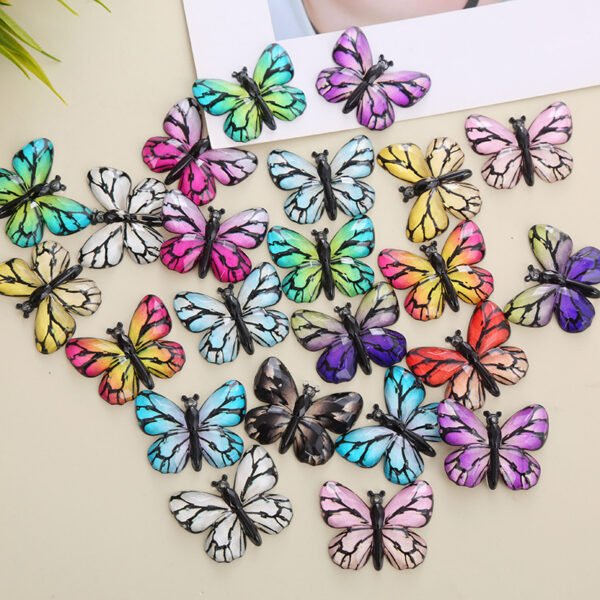 Flat Bottom Colorful Butterfly Pendant
