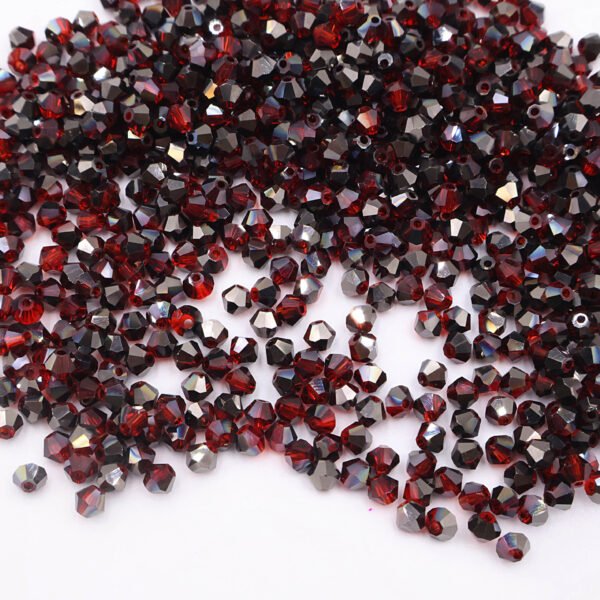 Super Shiny Crystal Rhombus Beads - Black Rose