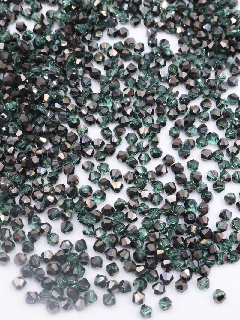 B20 Super Shiny Crystal Rhombus Beads - Dark Green