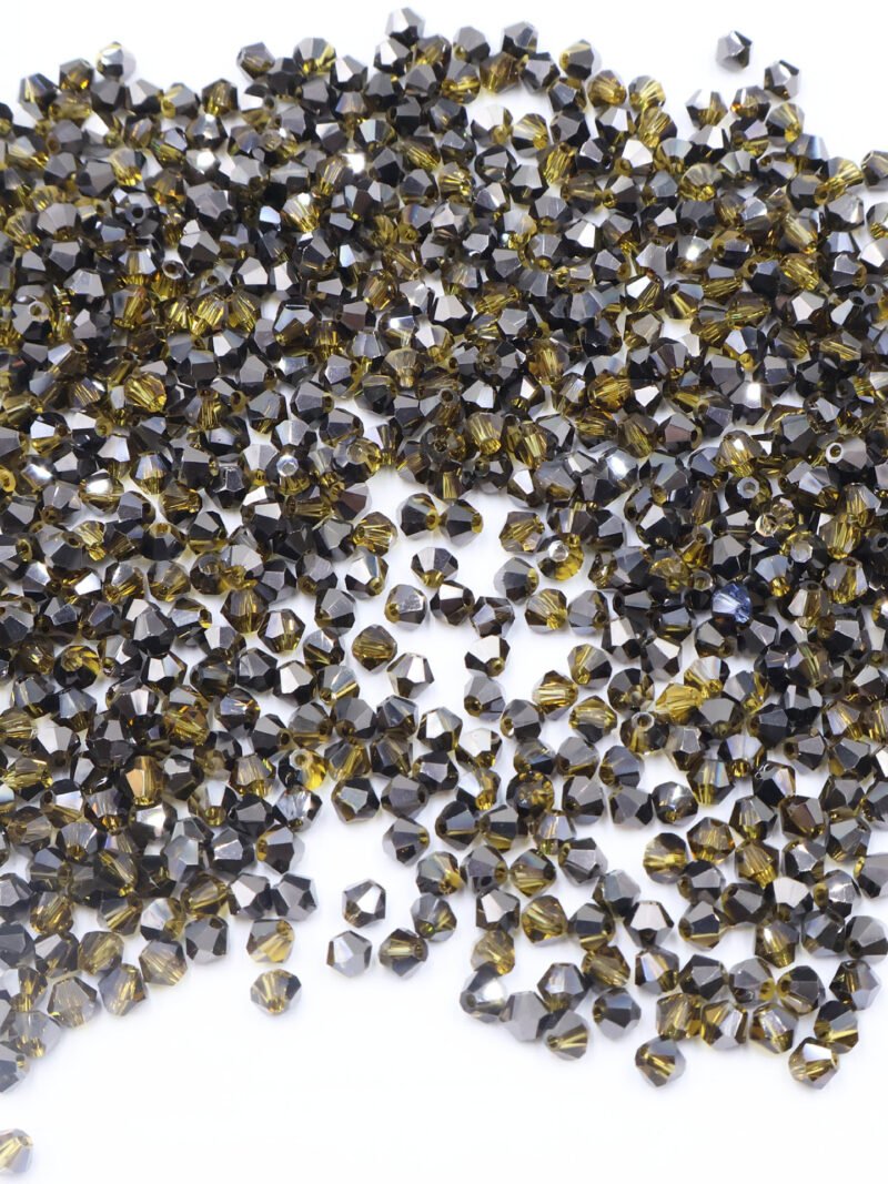 Super Shiny Crystal Rhombus Beads - Khaki