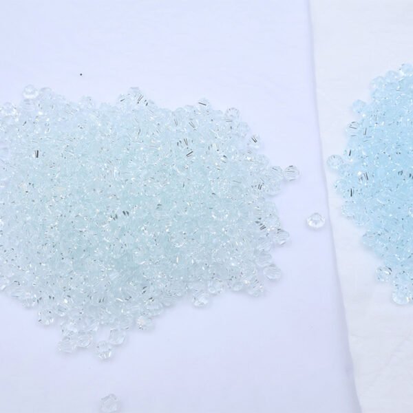 Super Shiny Crystal Rhombus Beads - Light Cyan