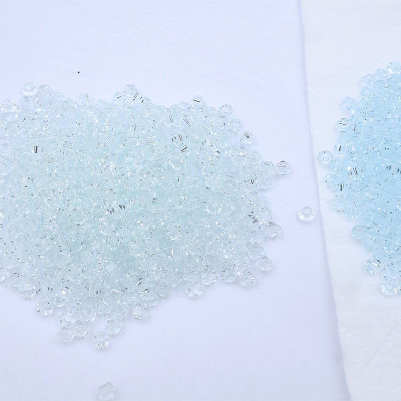 Super Shiny Crystal Rhombus Beads - Light Cyan