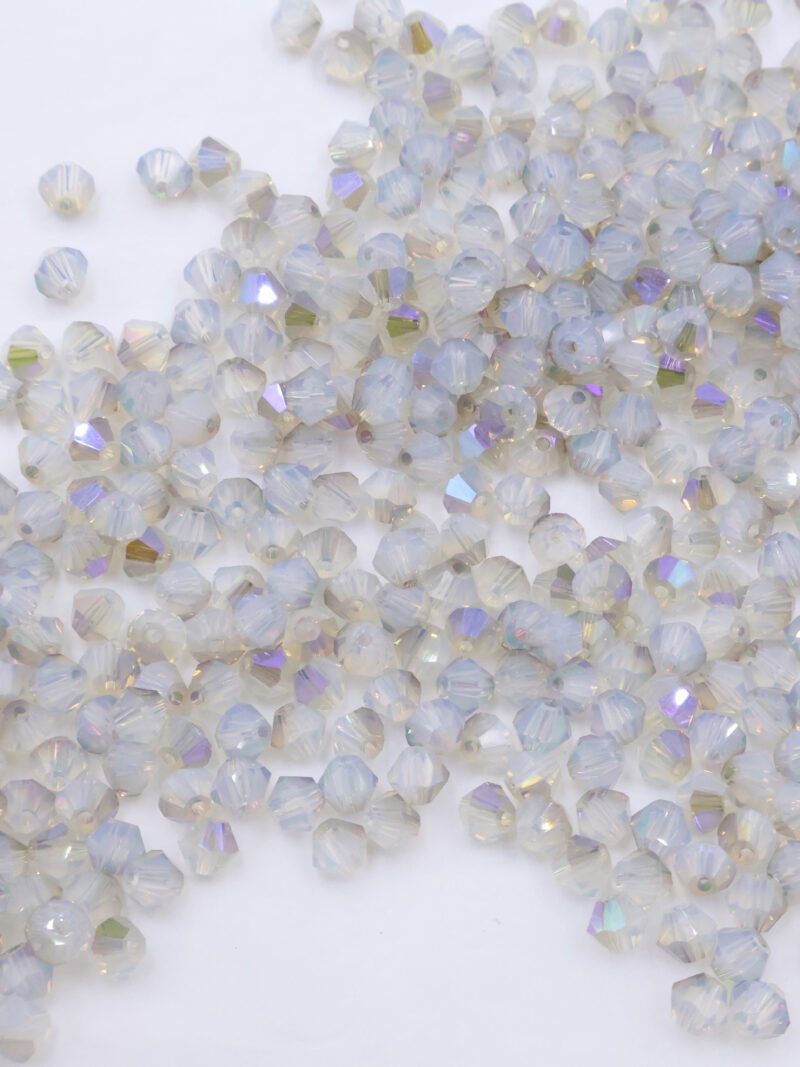 Super Shiny Crystal Rhombus Beads - Opal Purple