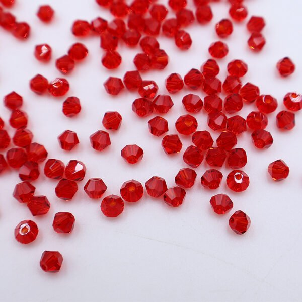 Super Shiny Crystal Rhombus Beads - Red