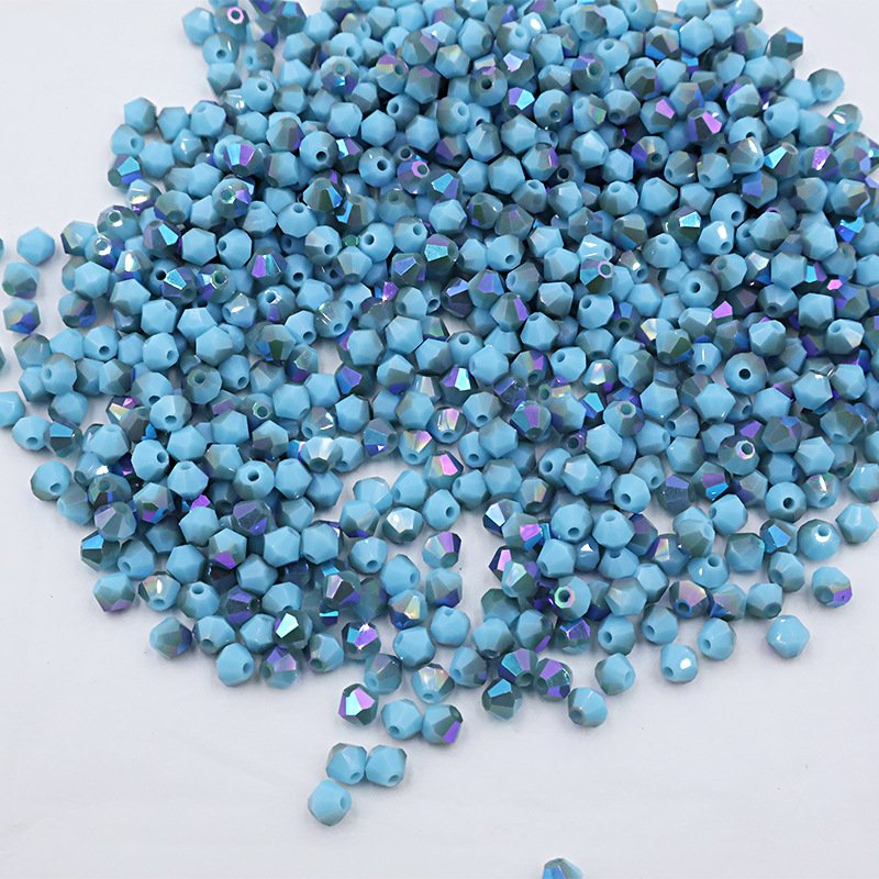 Super Shiny Crystal Rhombus Beads - Lake Blue Purple