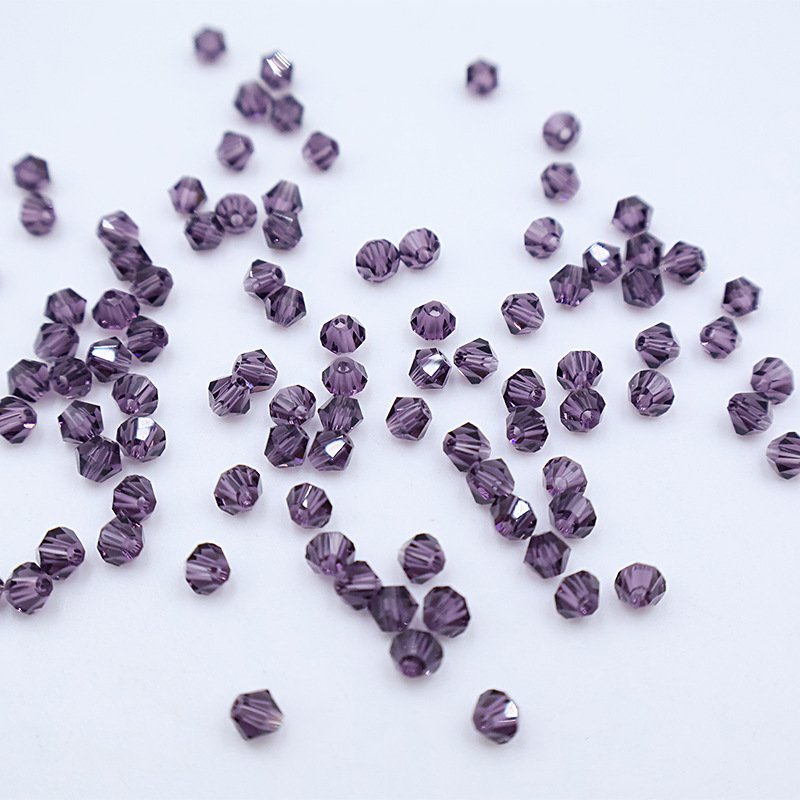 Super Shiny Crystal Rhombus Beads - Violet