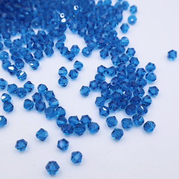 Super Shiny Crystal Rhombus Beads - Peacock Blue