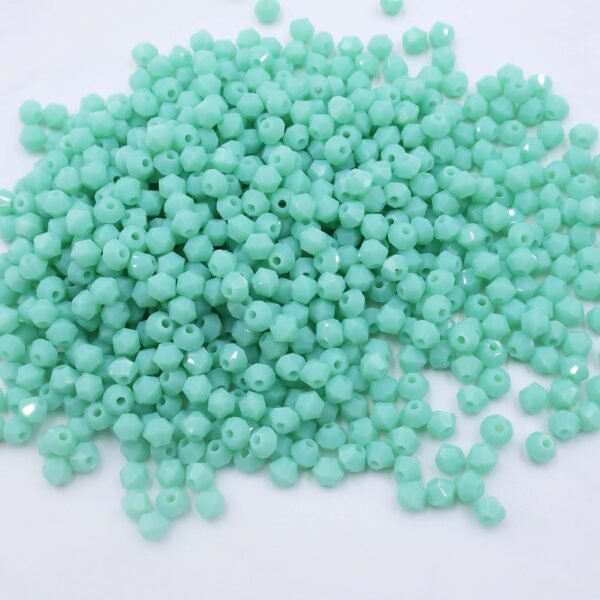 Super Shiny Crystal Rhombus Beads - Mint Ceramic