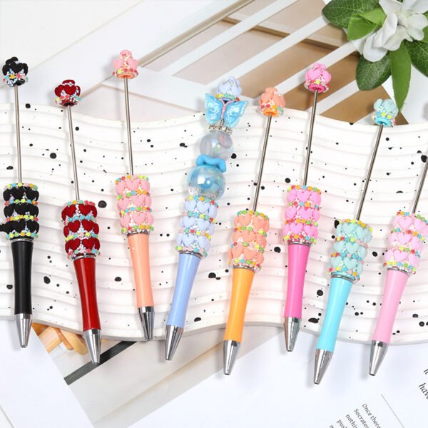 Matte Finish Heart Beadable Pen