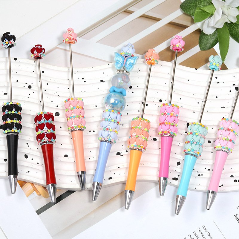 Matte Finish Heart Beadable Pen