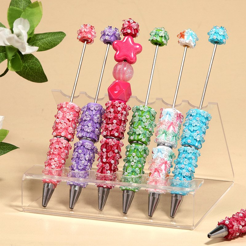 Deluxe Rhinestone Bow Beadable Pen