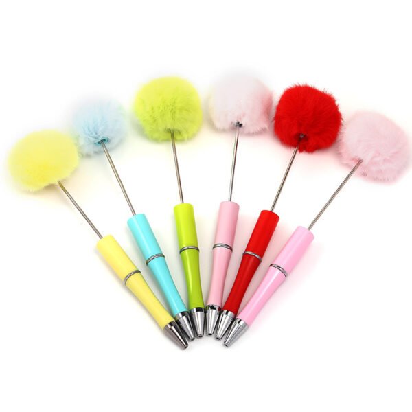 Macaron Pom-pom Beadable Pen