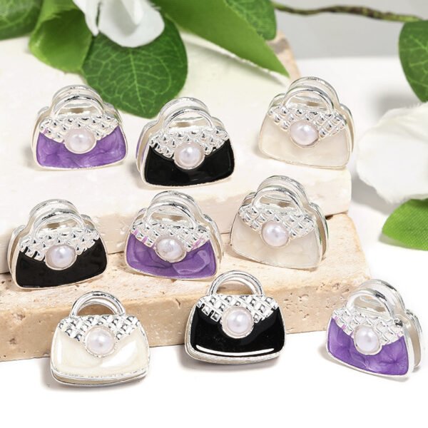 C65 Drilled Double-Sided Pearl Purse Charms