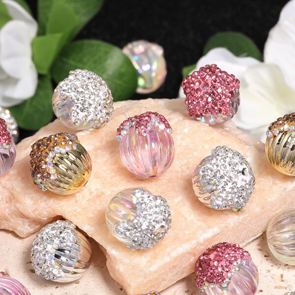 Rhinestone Pinecone Beads
