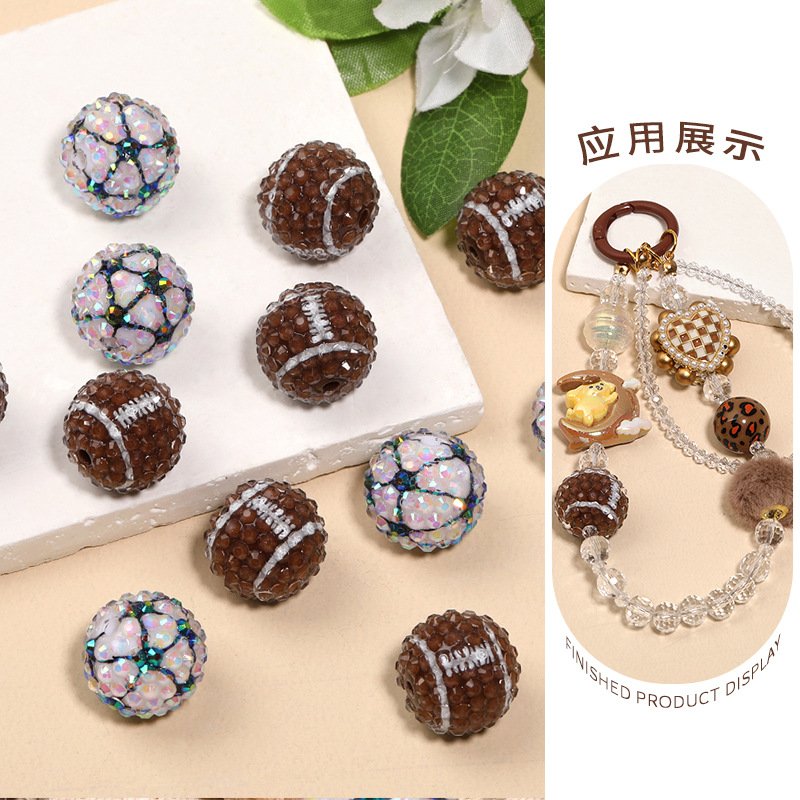 C89 "Starry Sky" Football & Soccer Beads