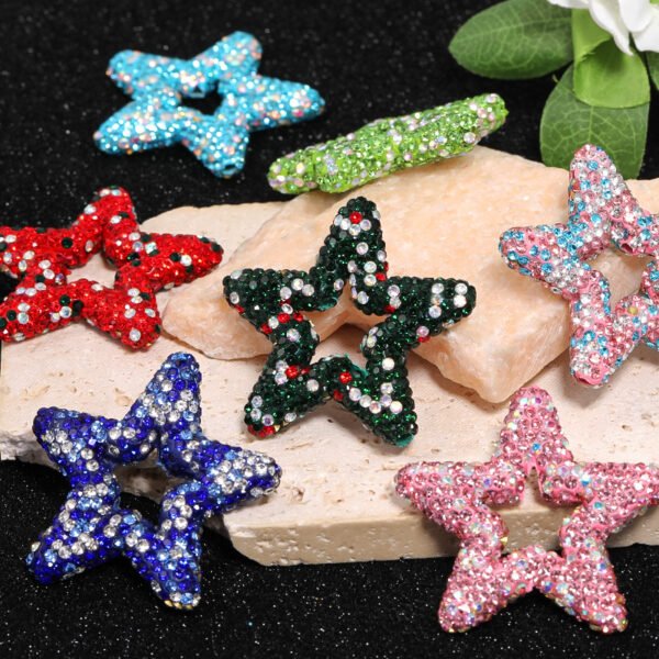 Drilled Starry Rhinestone Five-Point Stars