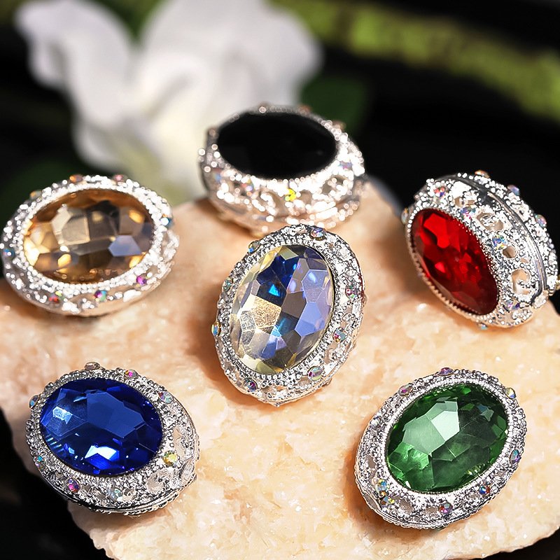 Oval Rhinestone Beads