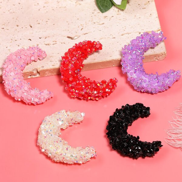 Horizontal Hole Jelly Moon Beads