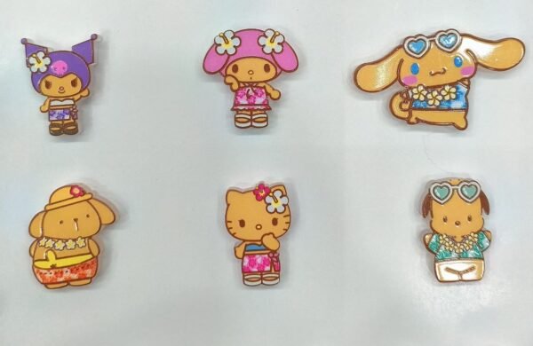 D19 3D Embossed Through-hole Coffee Leather Sanrio