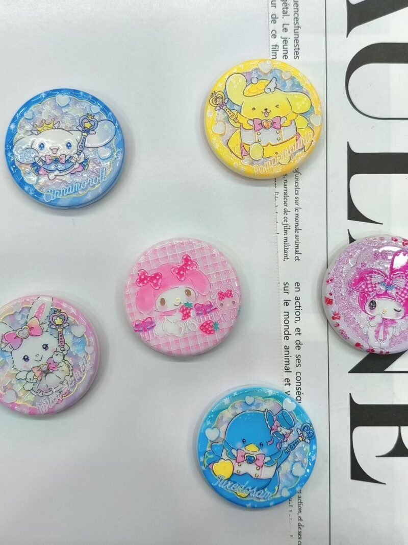 3D Embossed Through-hole Sanrio Round Disc