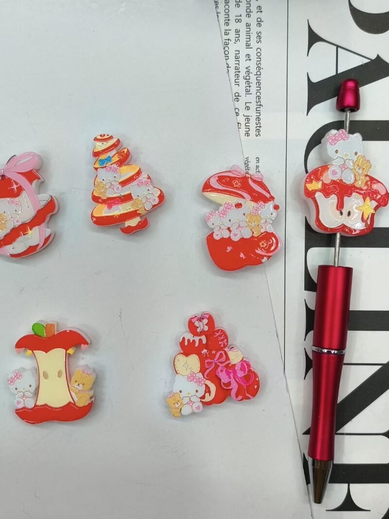 3D Embossed Through-hole HK Christmas Apple