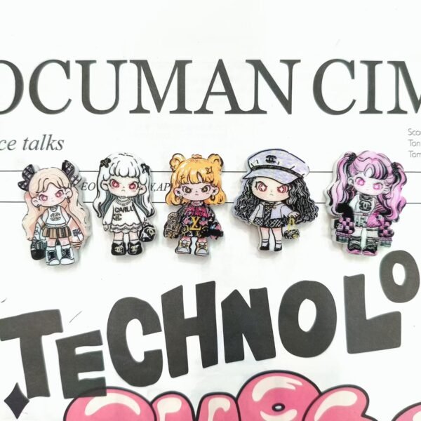 D41 3D Embossed Through-hole Elegant Girl