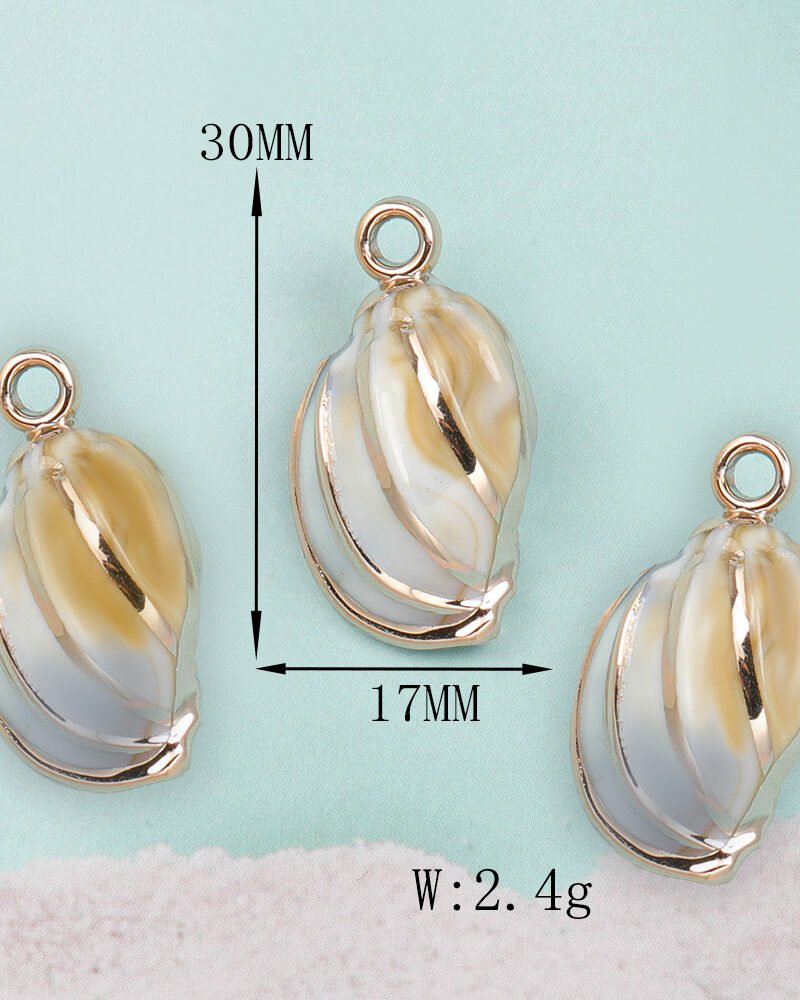 Gold-edged Swirl Shell Ornament