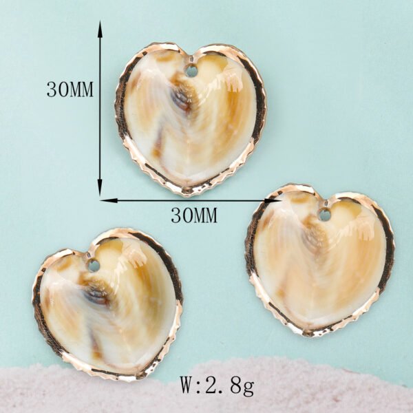 Natural Heart-shaped Shell Pendant