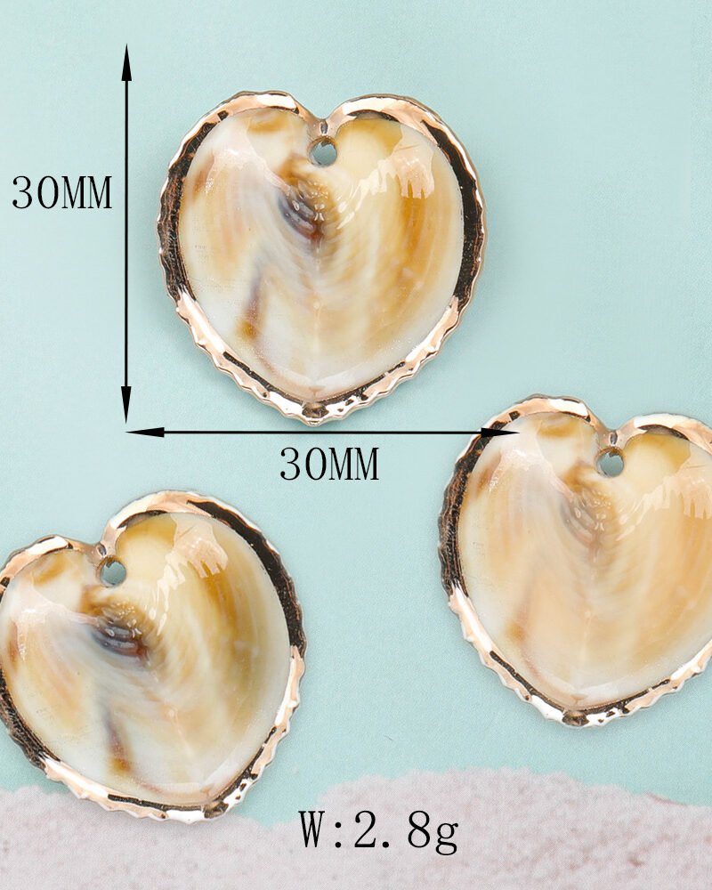 Natural Heart-shaped Shell Pendant