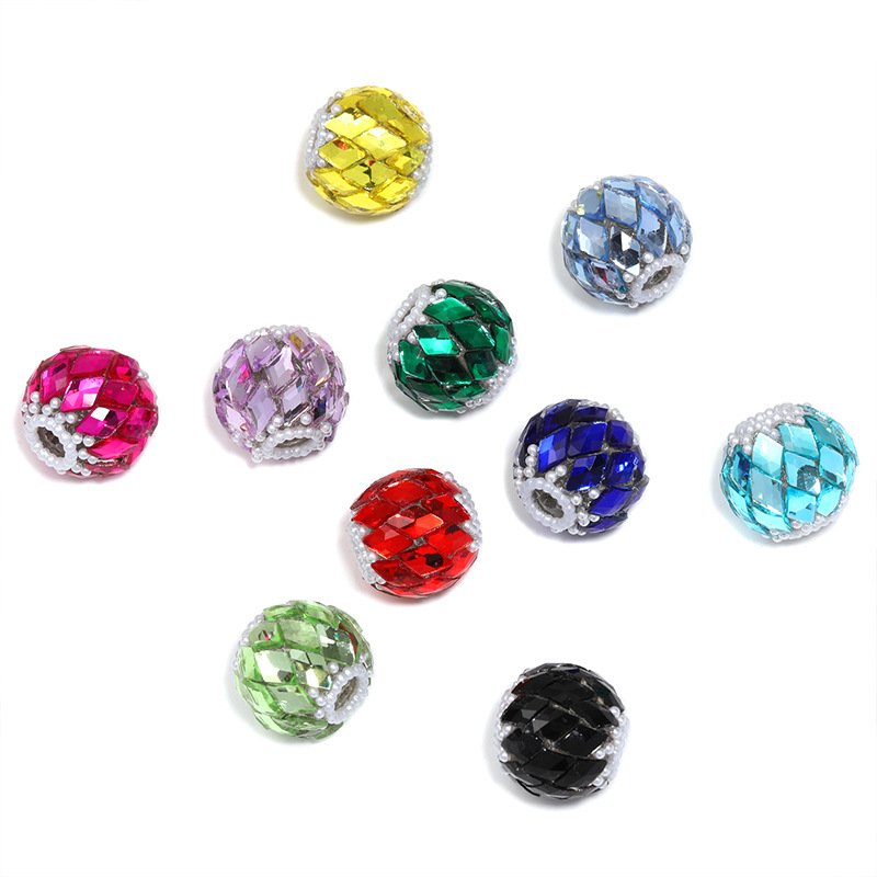 Light Luxury Heavy-duty Sparkling Rhombus Rhinestone Beads Strand