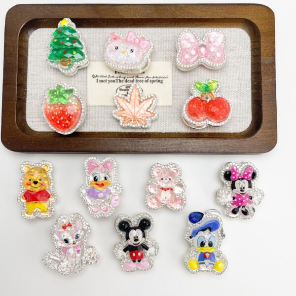 Drilled Rhinestone Cartoon Character Beads