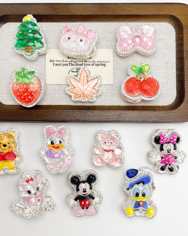 D68 Drilled Rhinestone Cartoon Character Beads