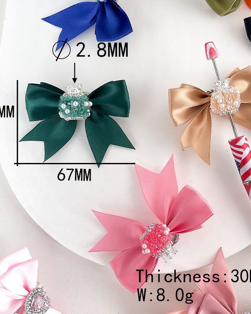 D69 Heavy-duty Drilled Crown & Bowknot Beads