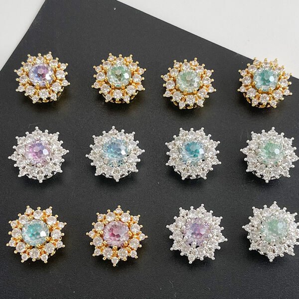 D70 Fireworks-Cut Zircon Snowflake DIY Beads