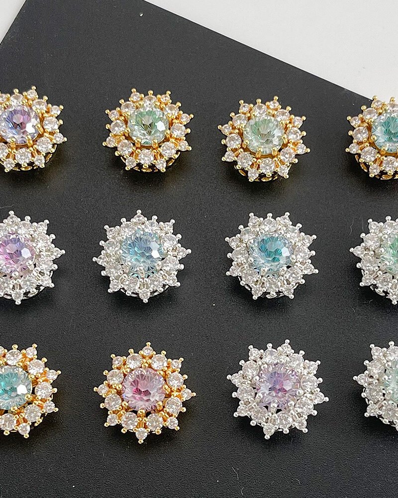 D70 Fireworks-Cut Zircon Snowflake DIY Beads