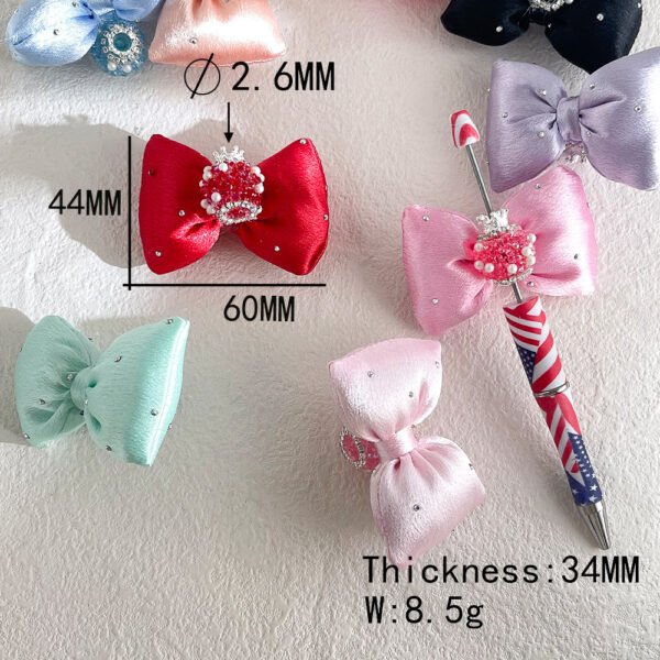 Drilled Large Bow & Crown Beads