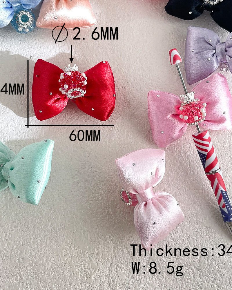 D75 Drilled Large Bow & Crown Beads