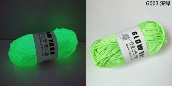 D89-3 2mm Glow-in-the-Dark Crochet Yarn