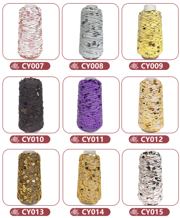 50g Sequined Fancy Yarn
