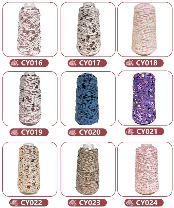 50g Sequined Fancy Yarn