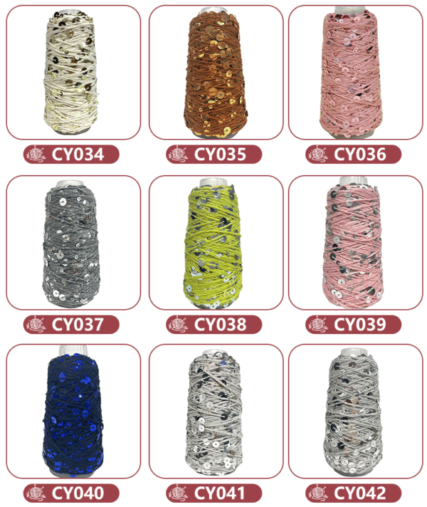 50g Sequined Fancy Yarn