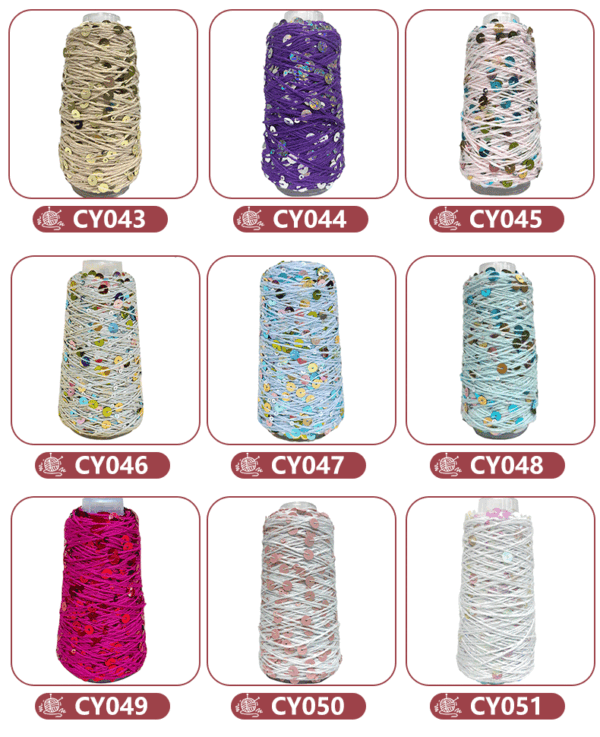 50g Sequined Fancy Yarn