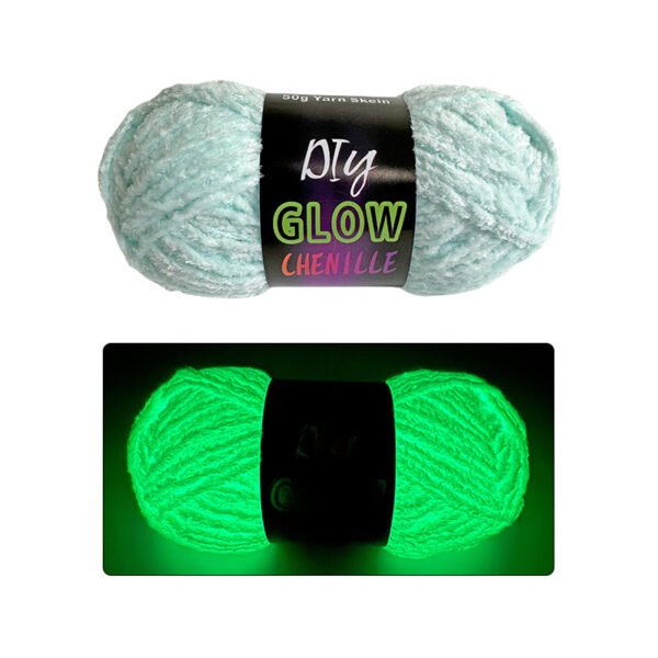 4mm Glow-in-the-Dark Chenille Yarn Skein