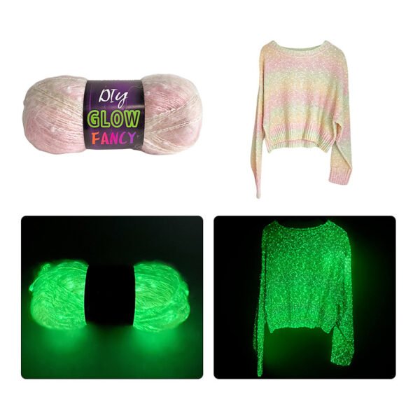 Mohair Glow-in-the-Dark Yarn Skein