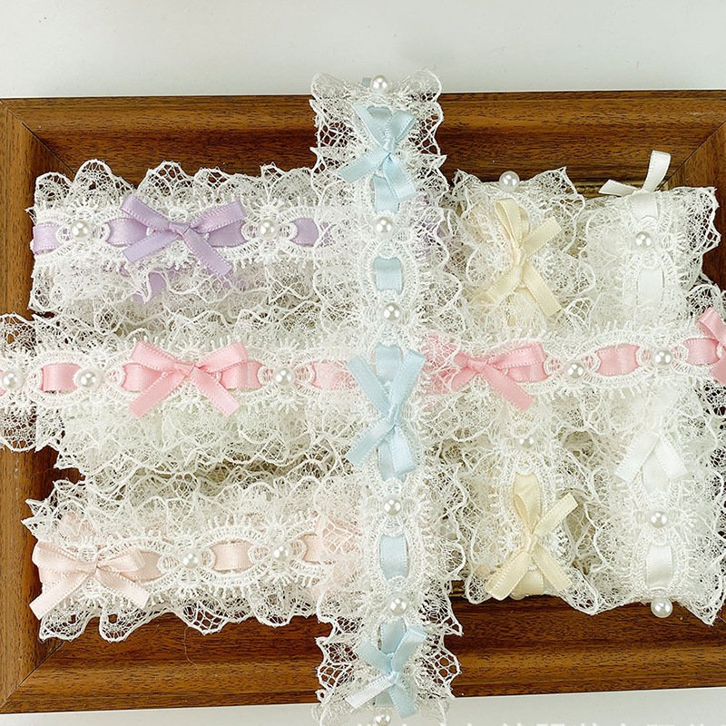 38mm Bow Pearl Lace Trim