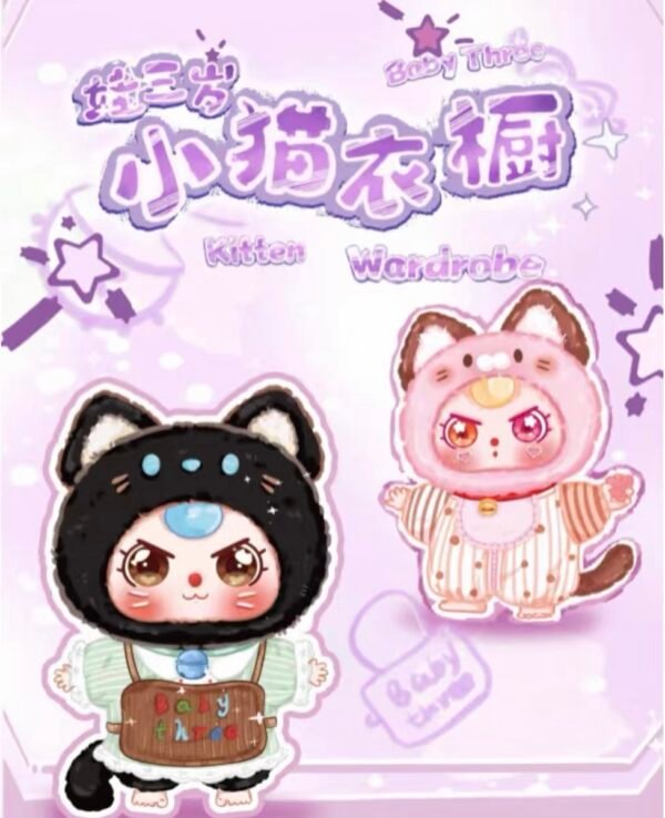 JC010-Baby Three - Kitten Wardrobe Plush