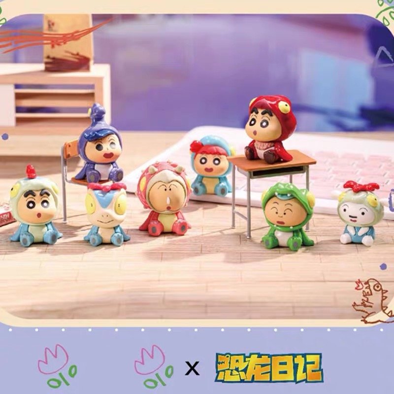 JC055-Crayon Shin-chan Dinosaur Diary Sitting Mini Beans